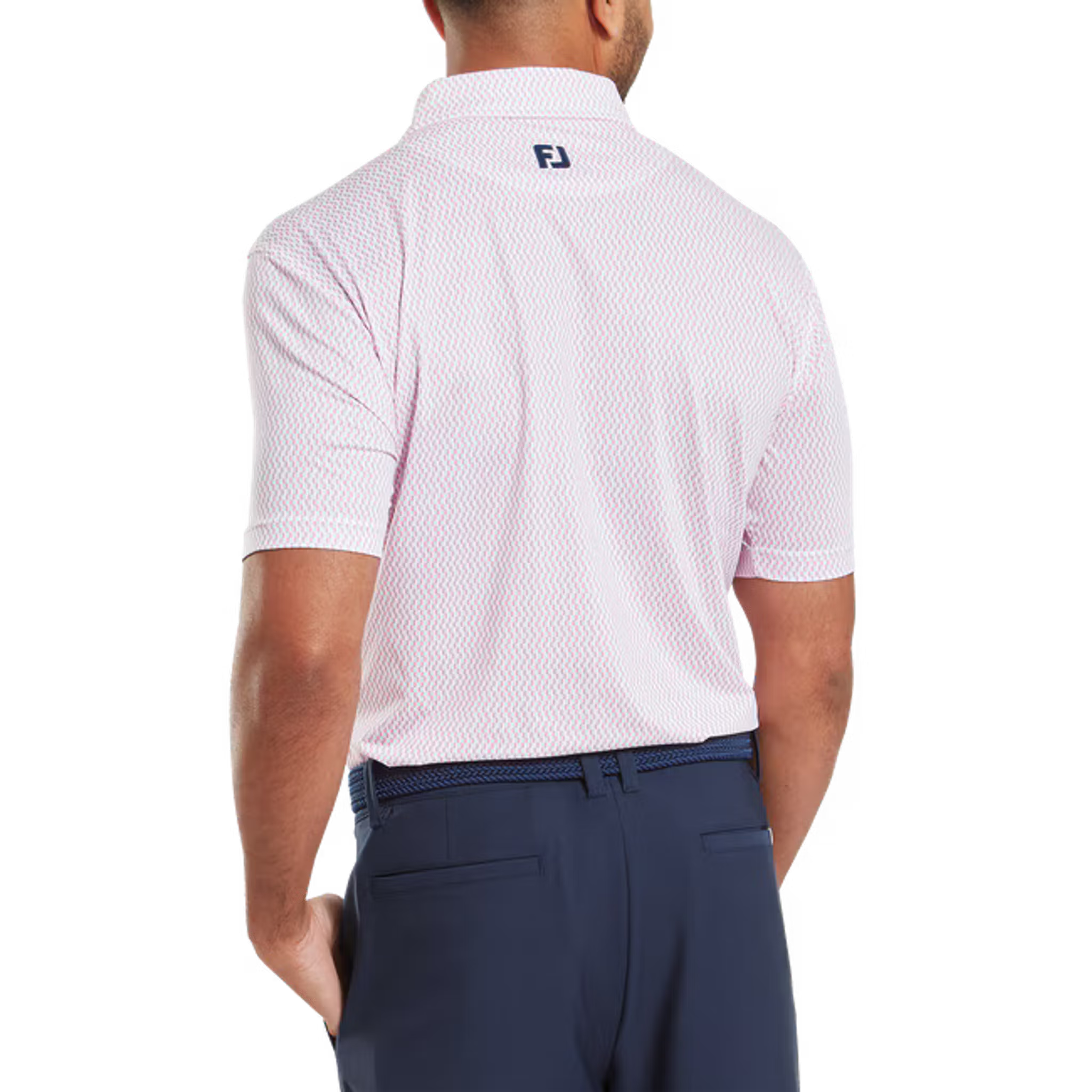 Footjoy Wiggle Print Lisle Polo Herren
