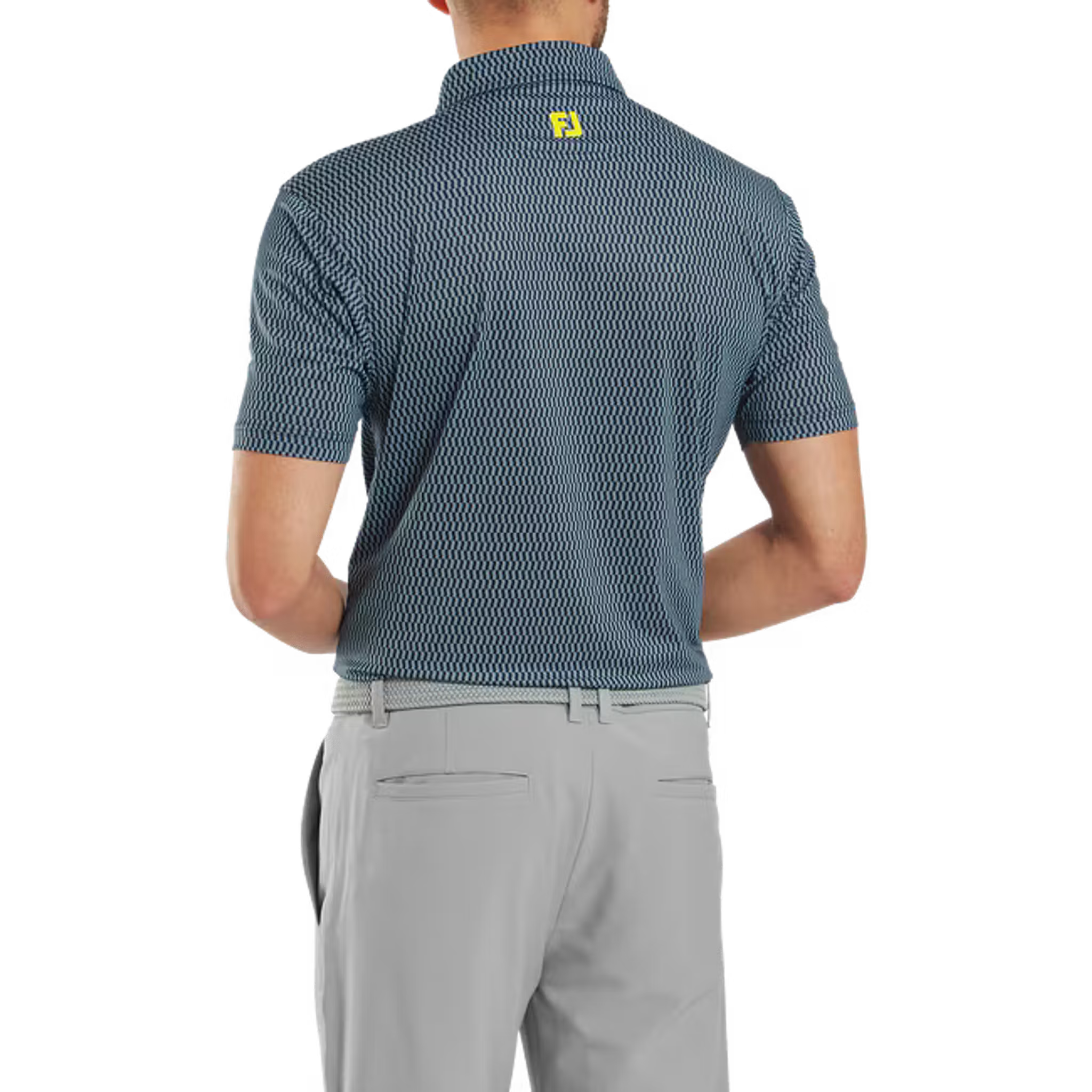 Footjoy Wiggle Print Lisle Polo Herren