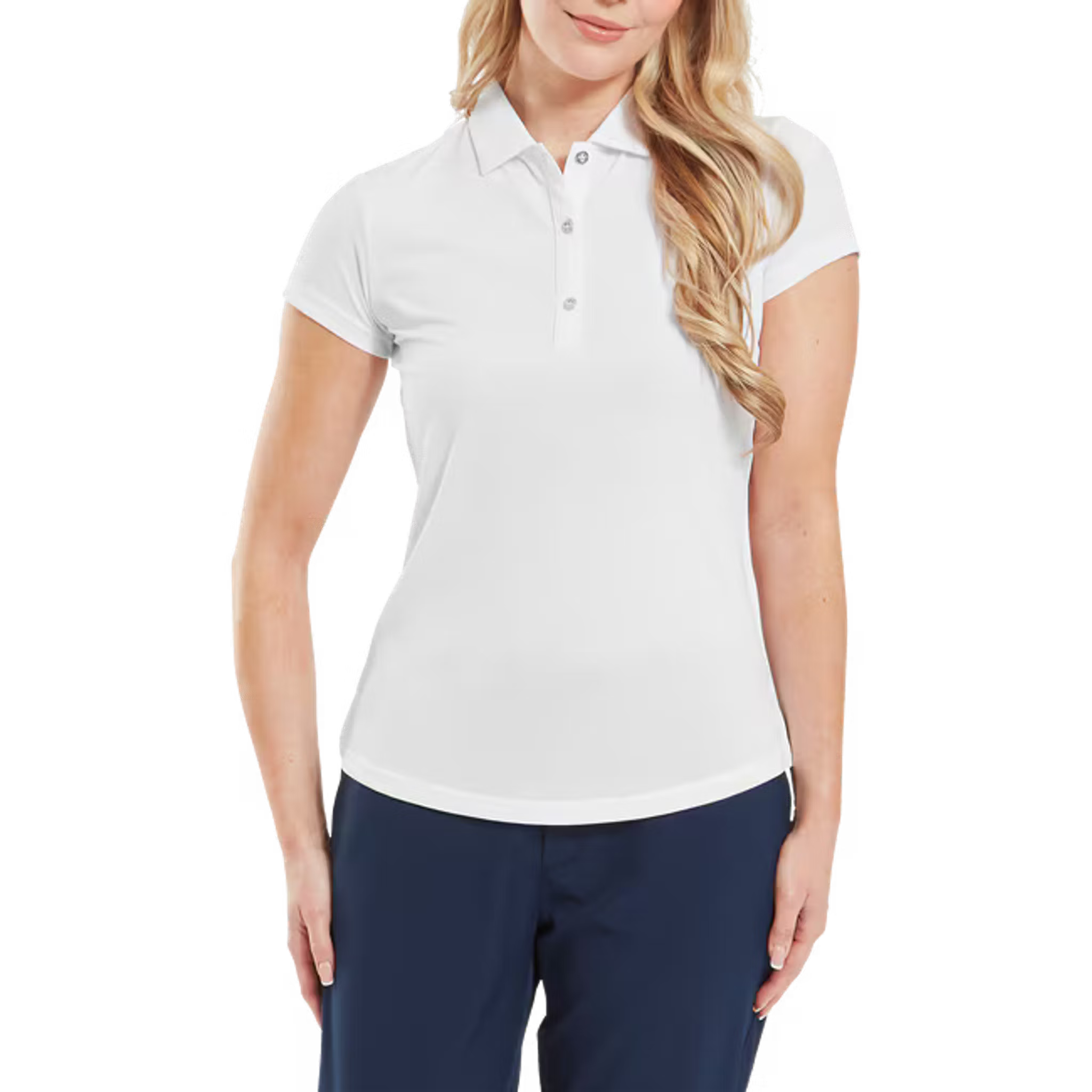 Footjoy Cap Sleeve Lisle Polo Damen