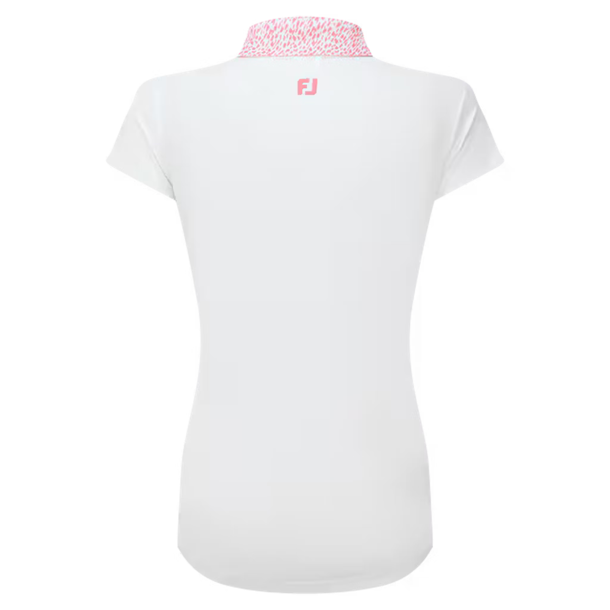 Footjoy Cap Sleeve Print Trim Lisle Polo Damen