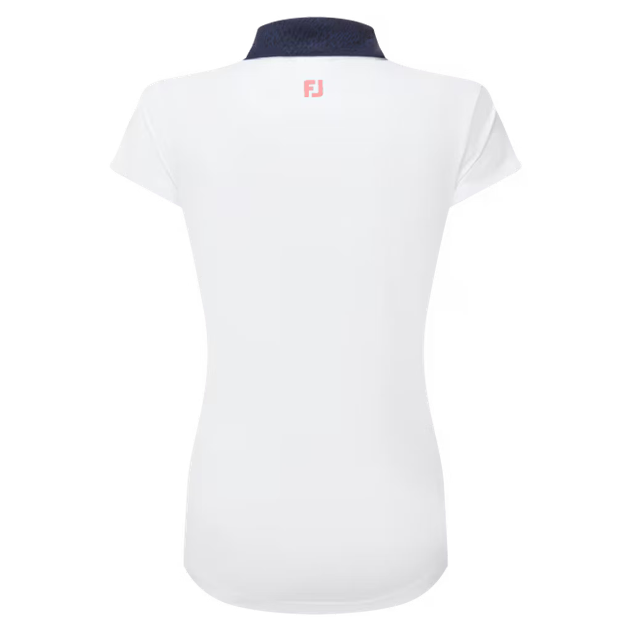 Footjoy Cap Sleeve Print Trim Lisle Polo Damen