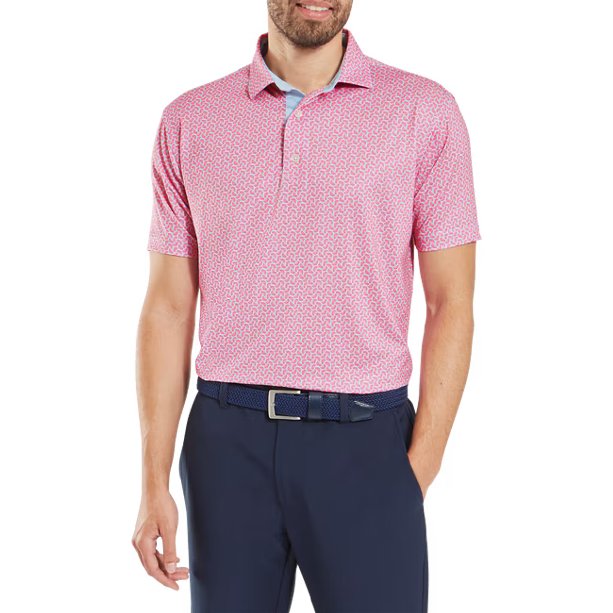 Footjoy Citrus Print Lisle Polo Herren