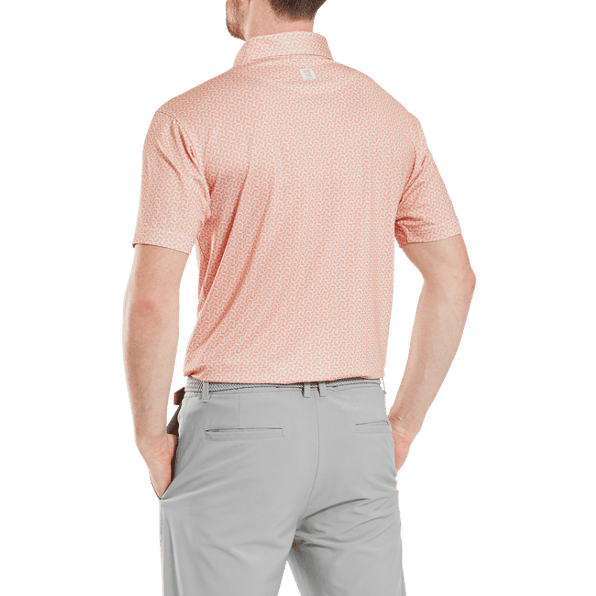 Footjoy Citrus Print Lisle Polo Herren
