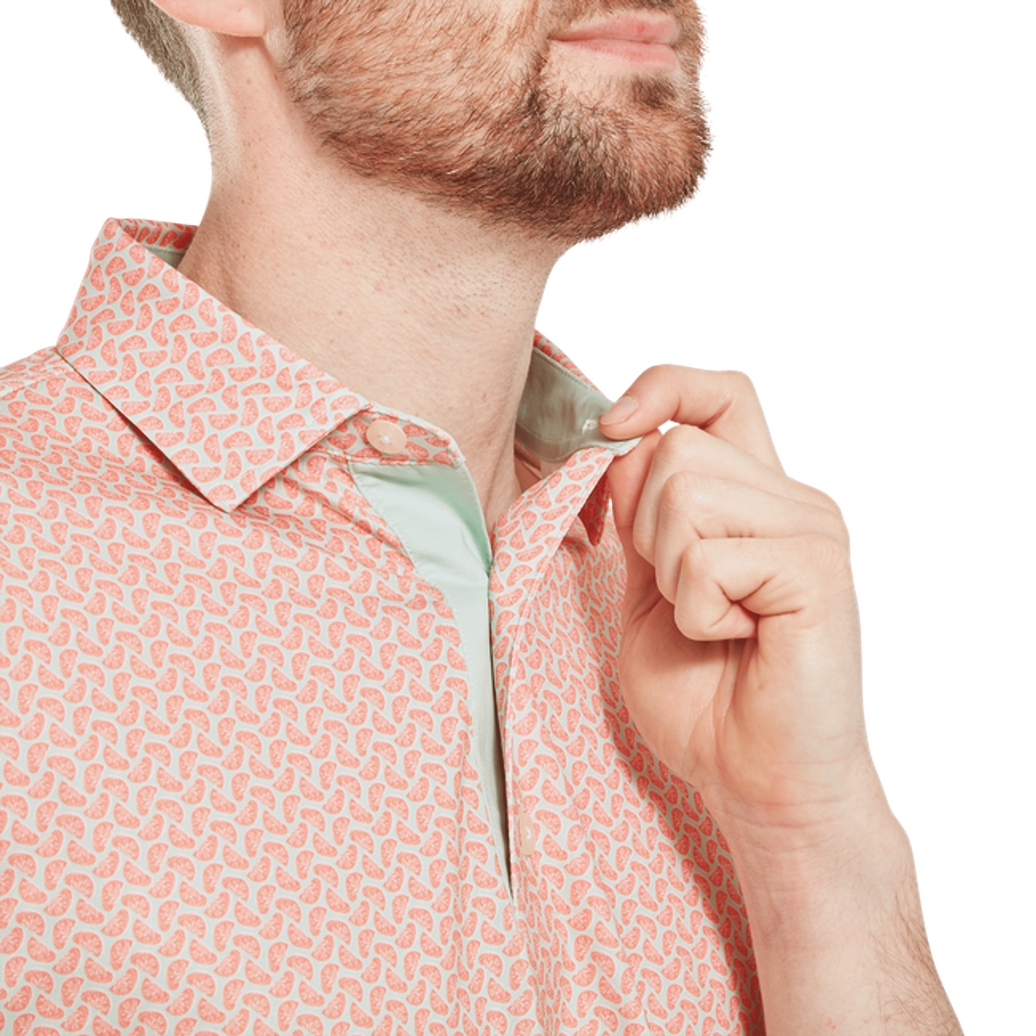 Footjoy Citrus Print Lisle Polo Herren