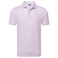 Footjoy Floral Sketch Print Lisle Polo Herren