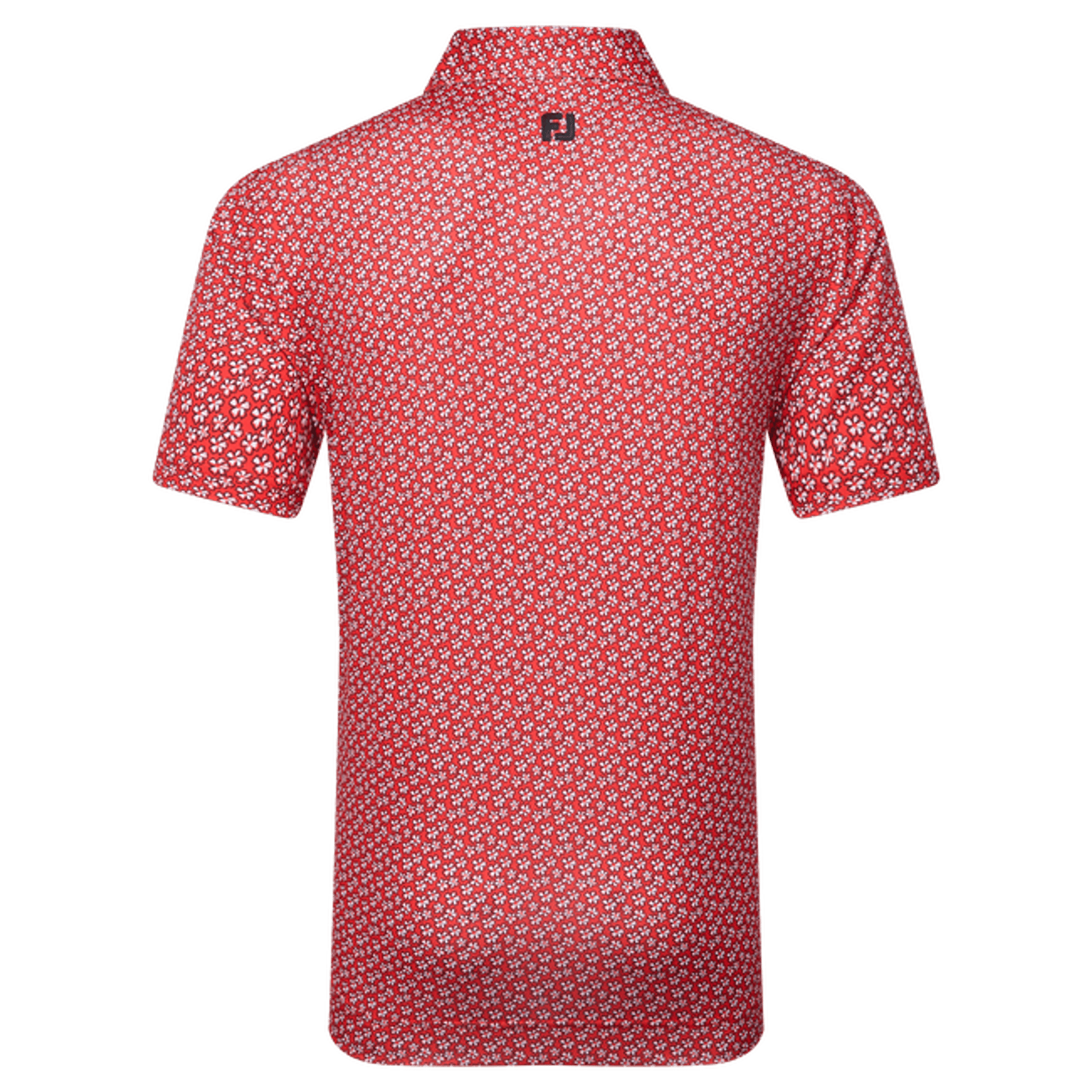 Footjoy Floral Sketch Print Lisle Polo Herren