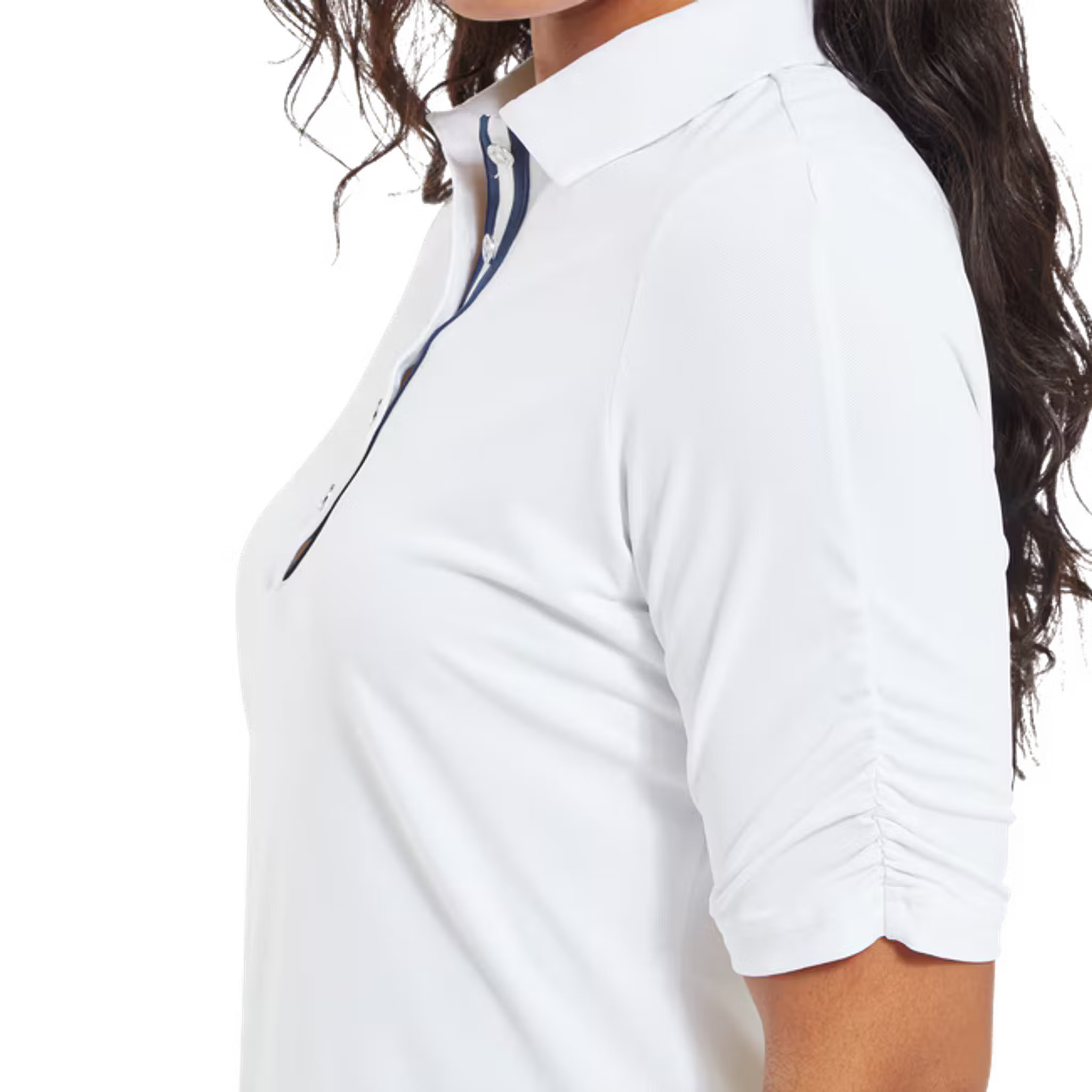 Footjoy Half Sleeve Ruched Lisle Polo Damen