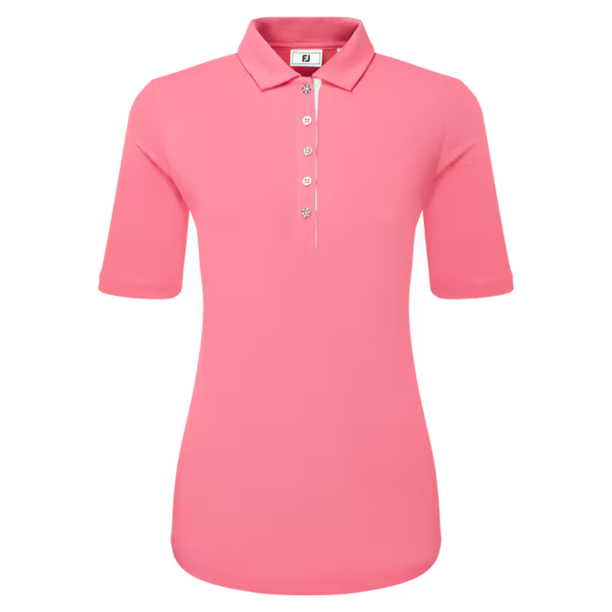 Footjoy Half Sleeve Ruched Lisle Polo Damen
