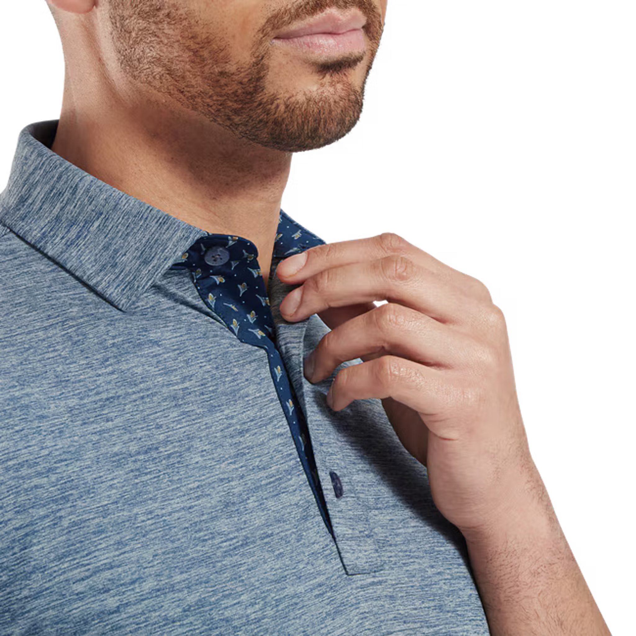 Footjoy Heather Lisle with Trim Polo Herren