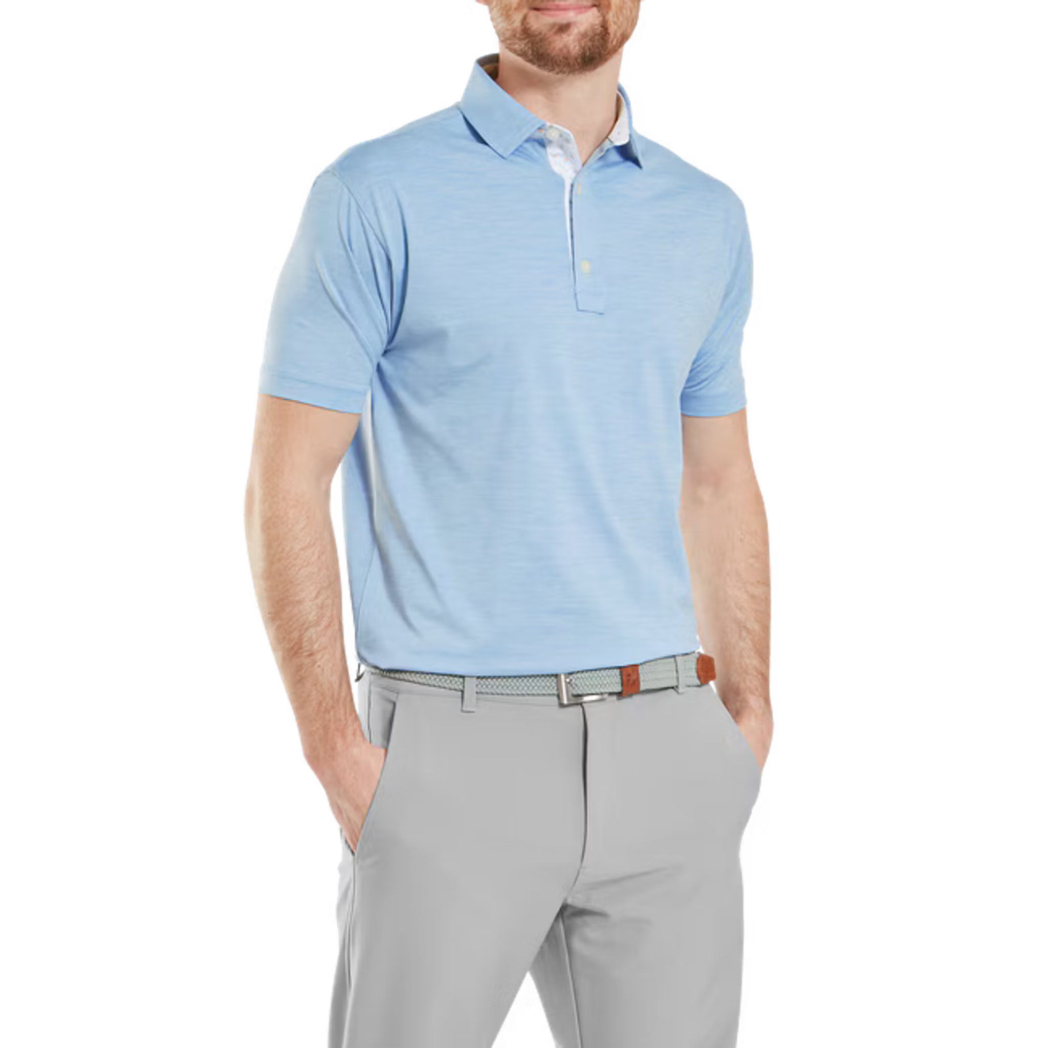Footjoy Heather Lisle with Trim Polo Herren