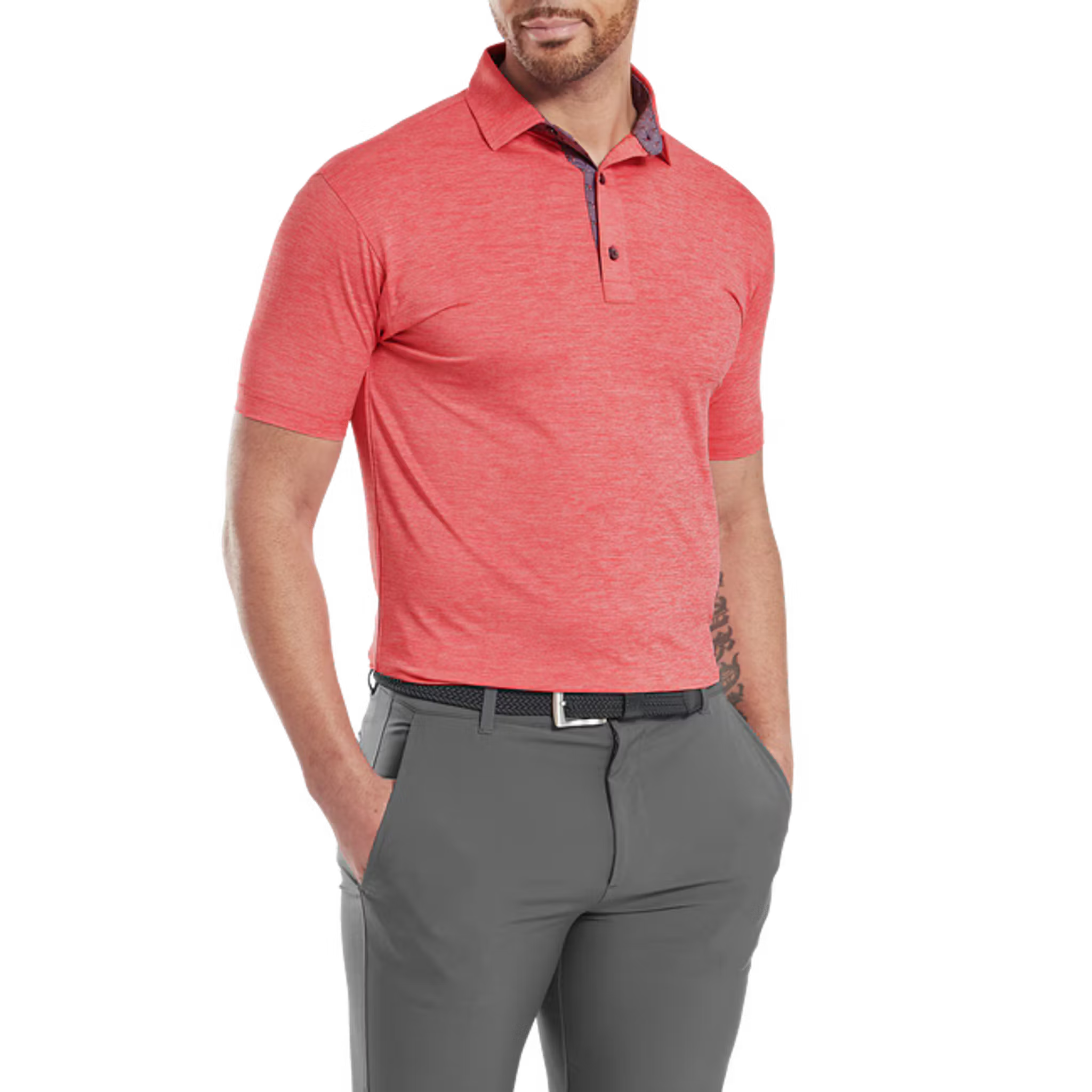 Footjoy Heather Lisle with Trim Polo Herren