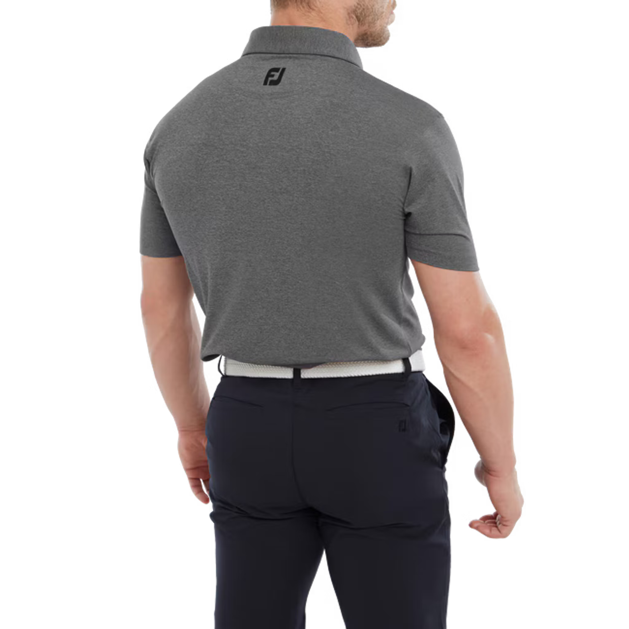 Footjoy Heather Self Collar Lisle Polo Herren