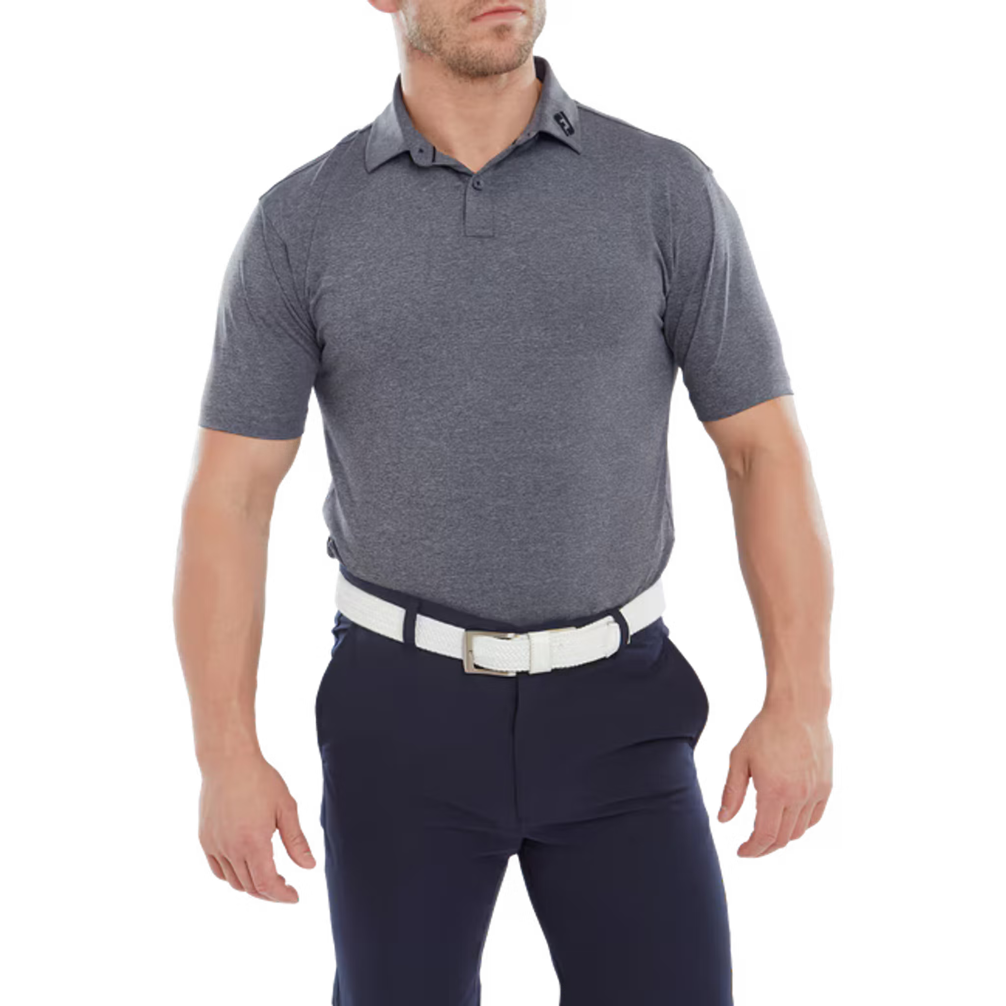 Footjoy Heather Self Collar Lisle Polo Herren
