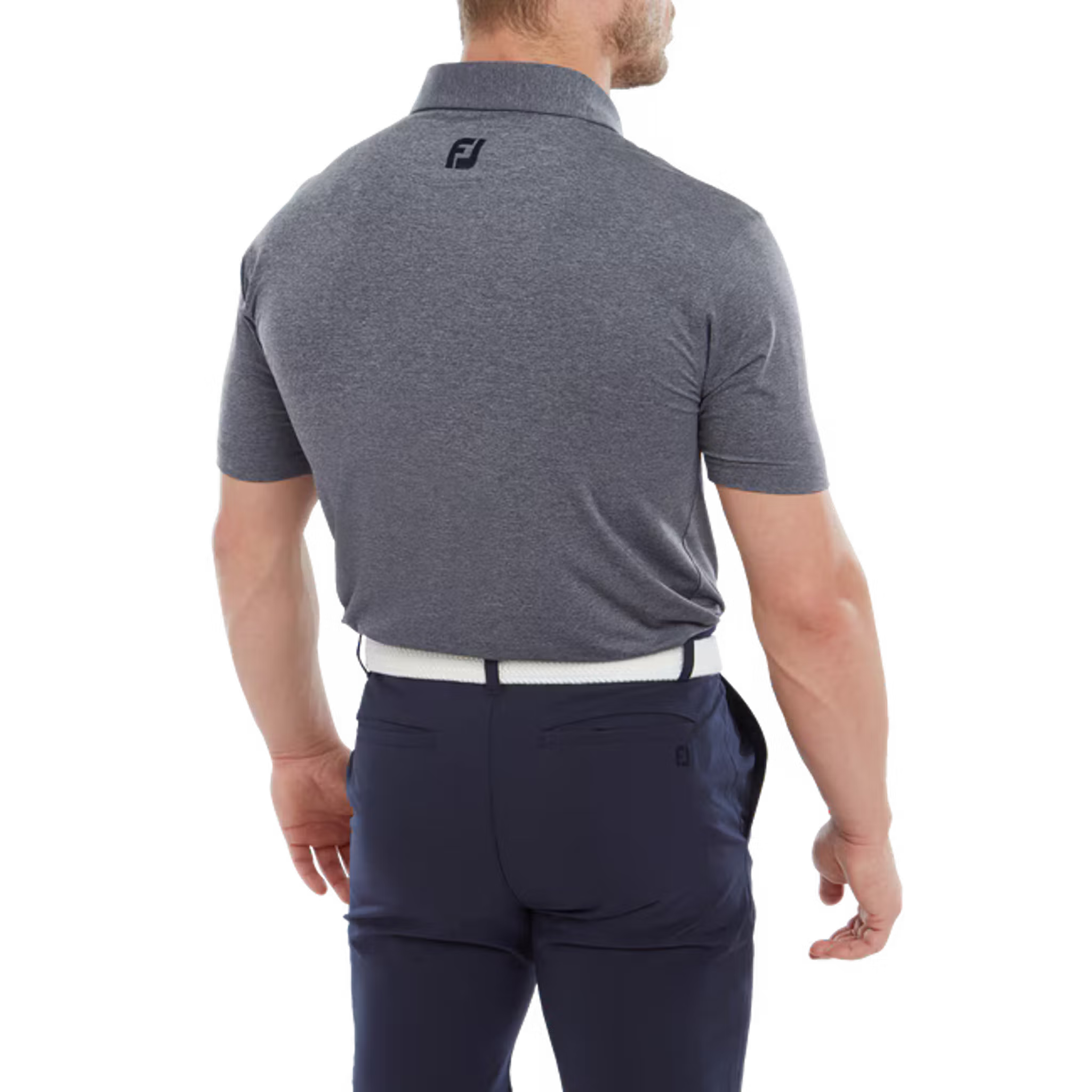 Footjoy Heather Self Collar Lisle Polo Herren