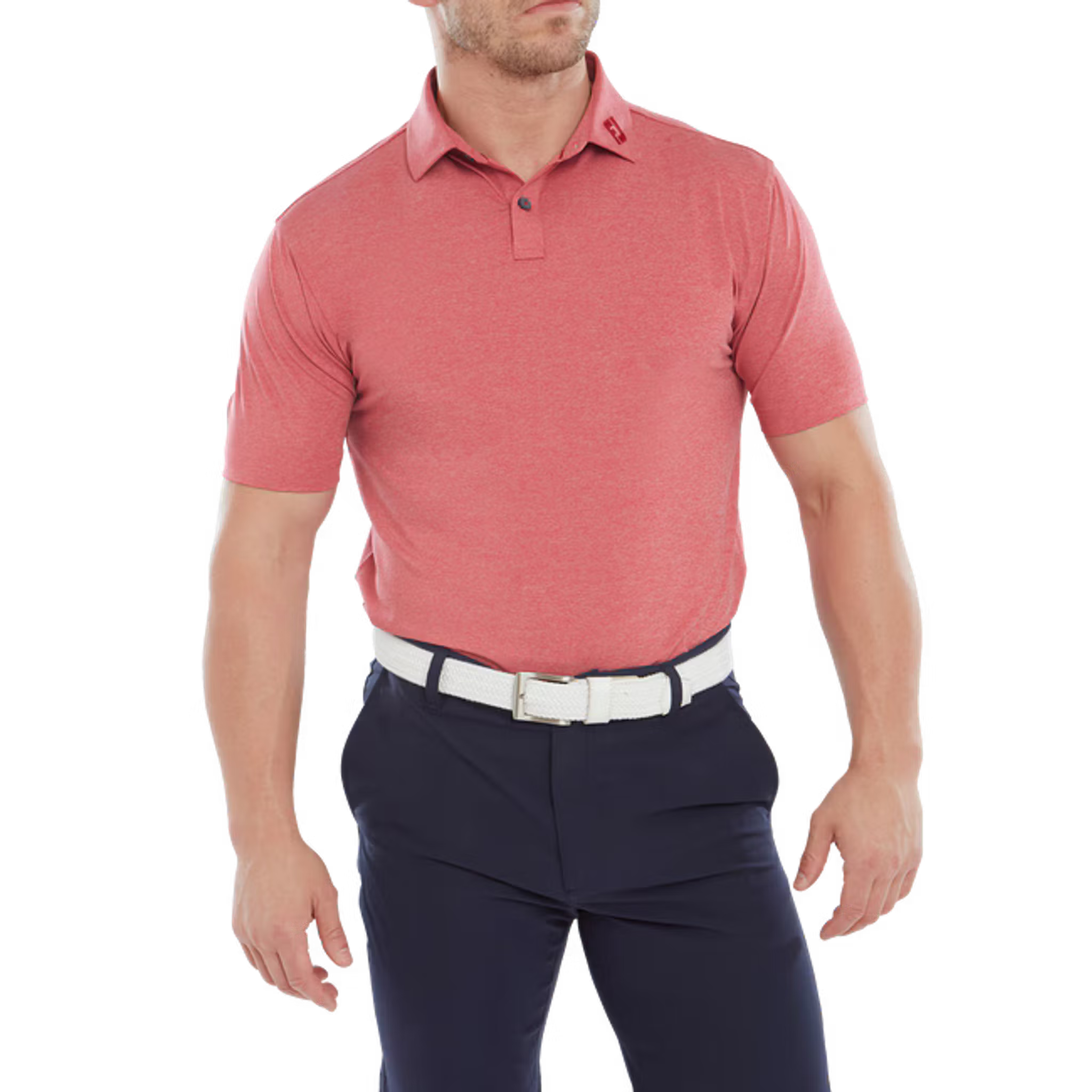 Footjoy Heather Self Collar Lisle Polo Herren