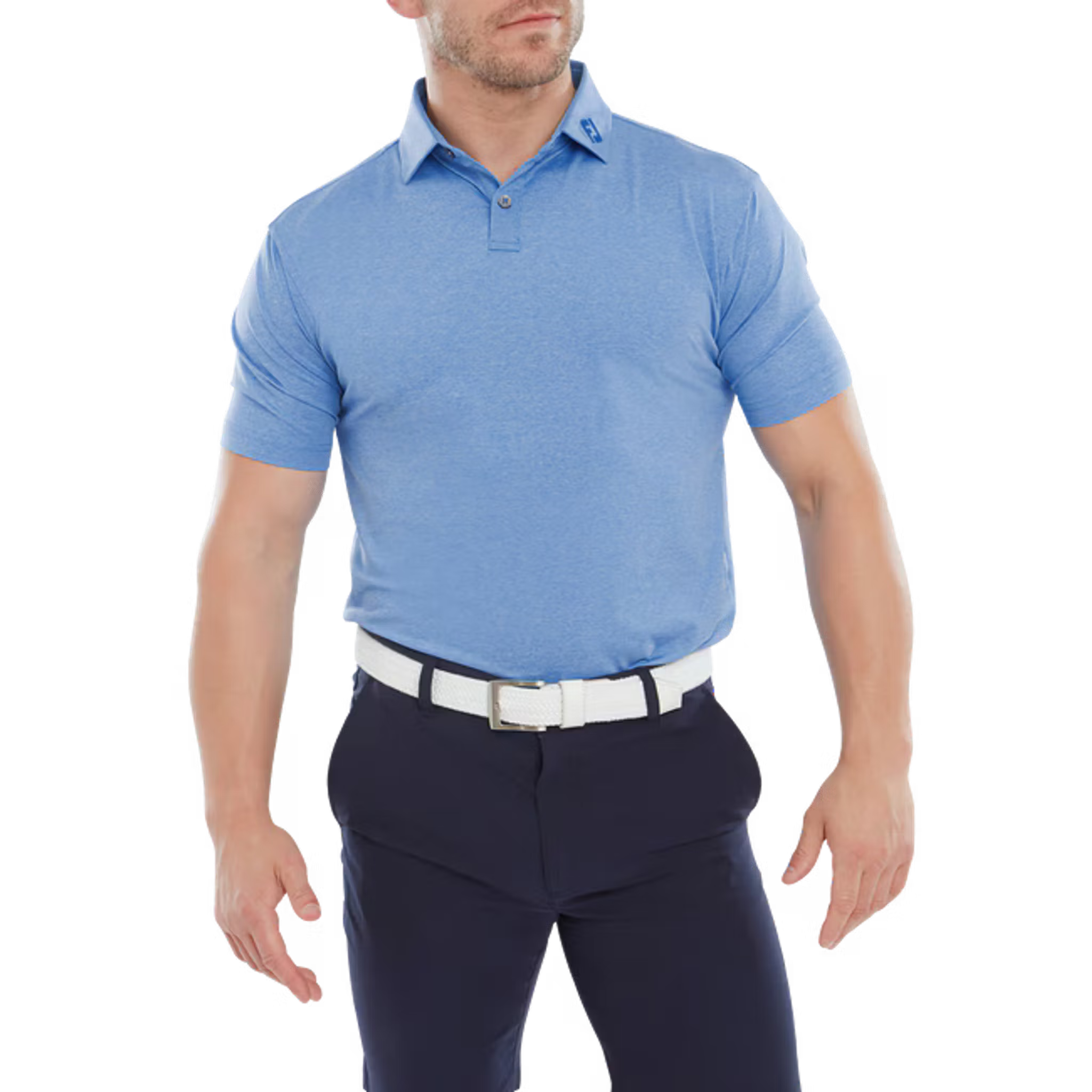 Footjoy Heather Self Collar Lisle Polo Herren