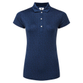 Footjoy Painted Floral Cap Sleeve Lisle Polo Damen