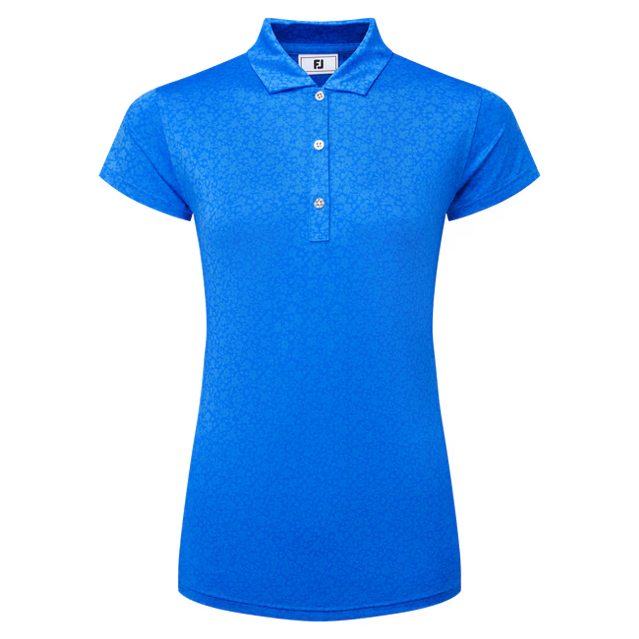 Footjoy Painted Floral Cap Sleeve Lisle Polo Damen