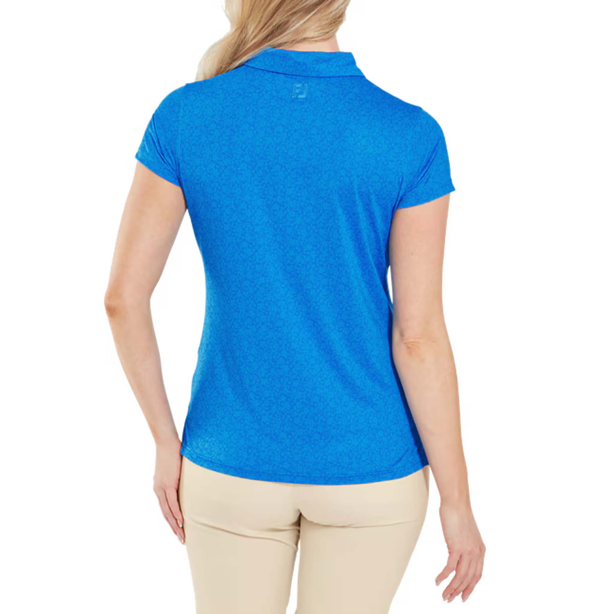 Footjoy Painted Floral Cap Sleeve Lisle Polo Damen