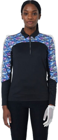 Daily Sports Print Peach Poloshirt Damen