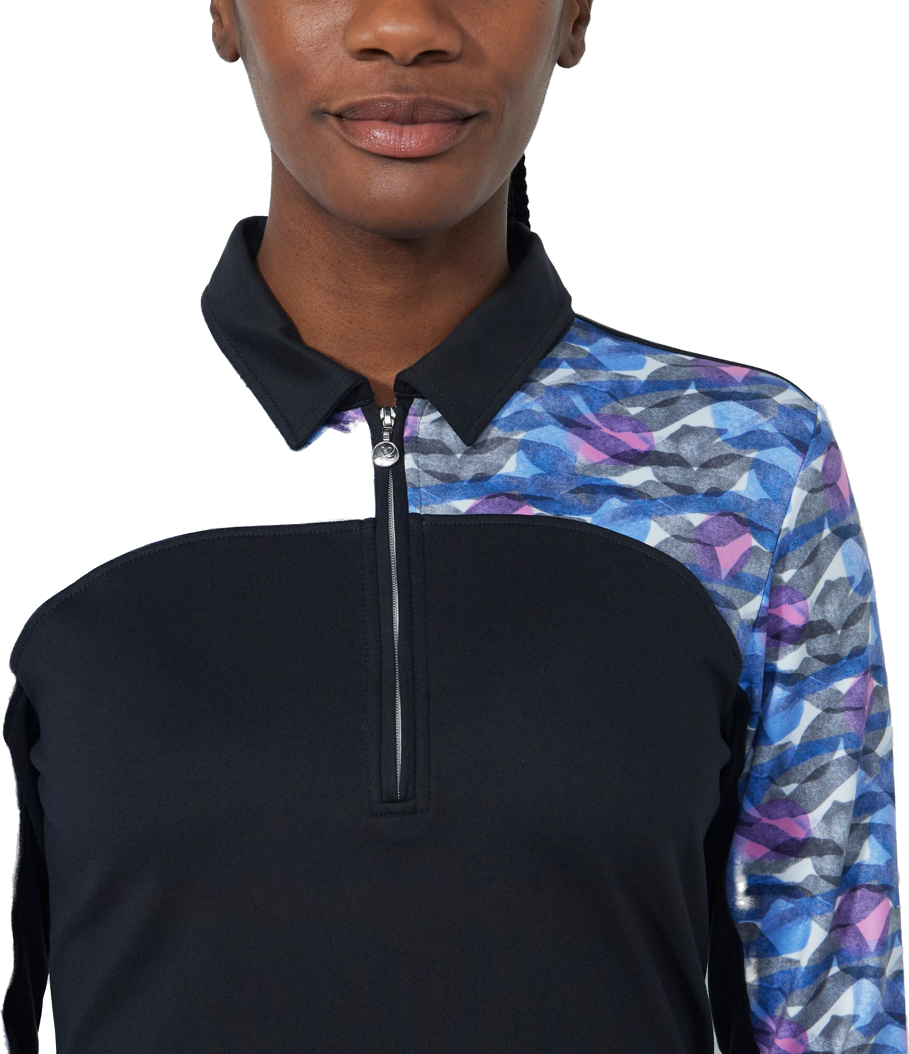Daily Sports Print Peach Poloshirt Damen