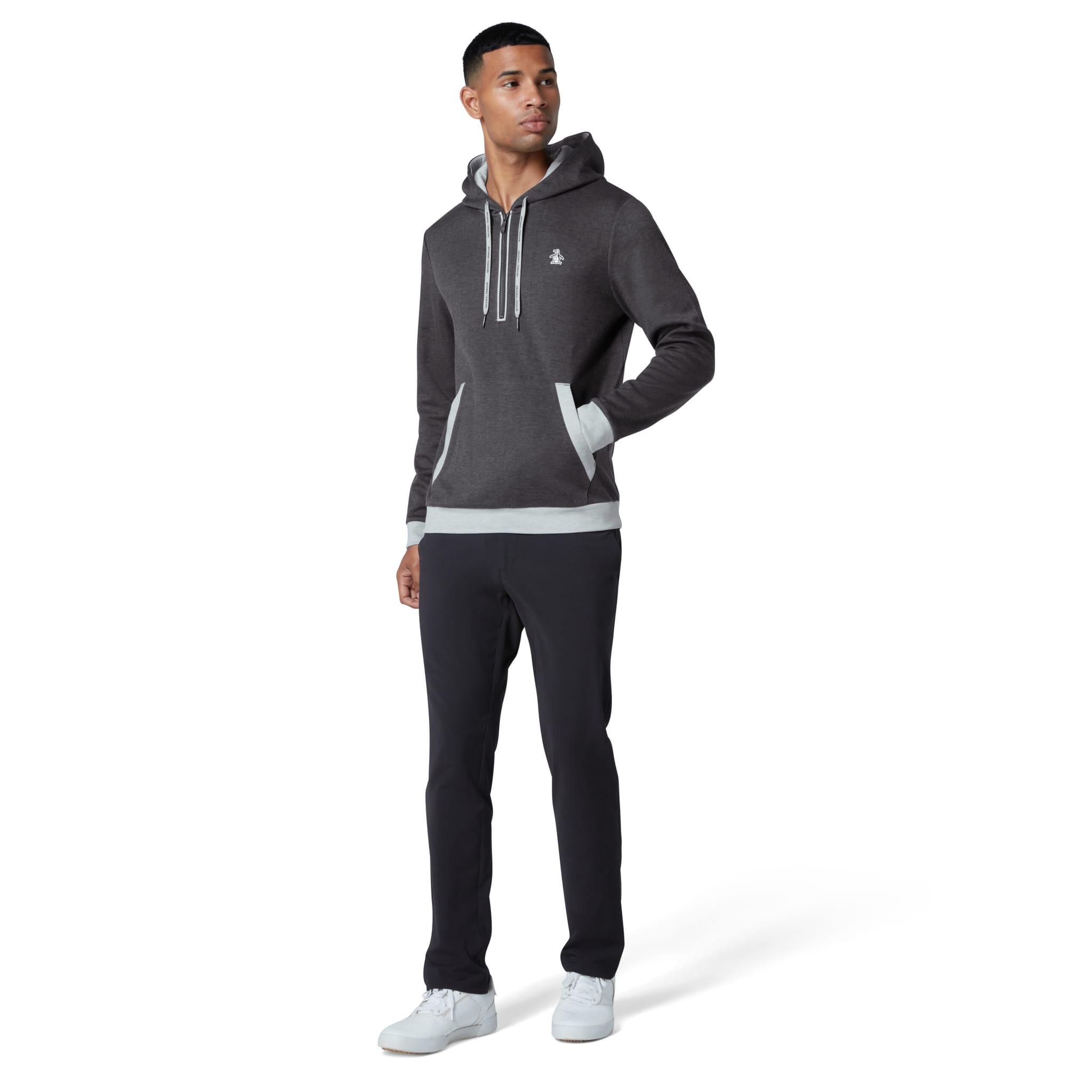 Original Penguin 1/4 Zip Colour Block Hoodie Herren