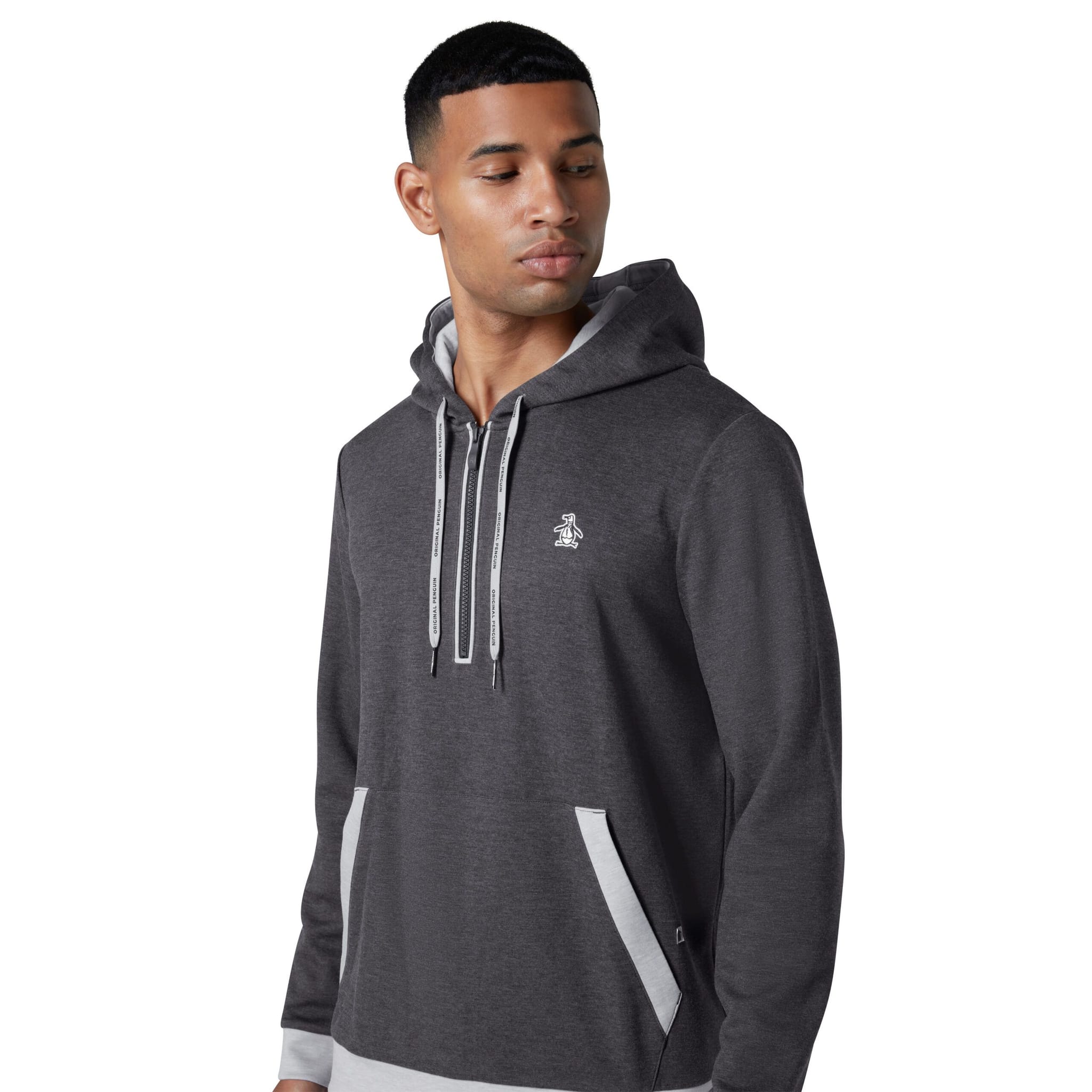Original Penguin 1/4 Zip Colour Block Hoodie Herren