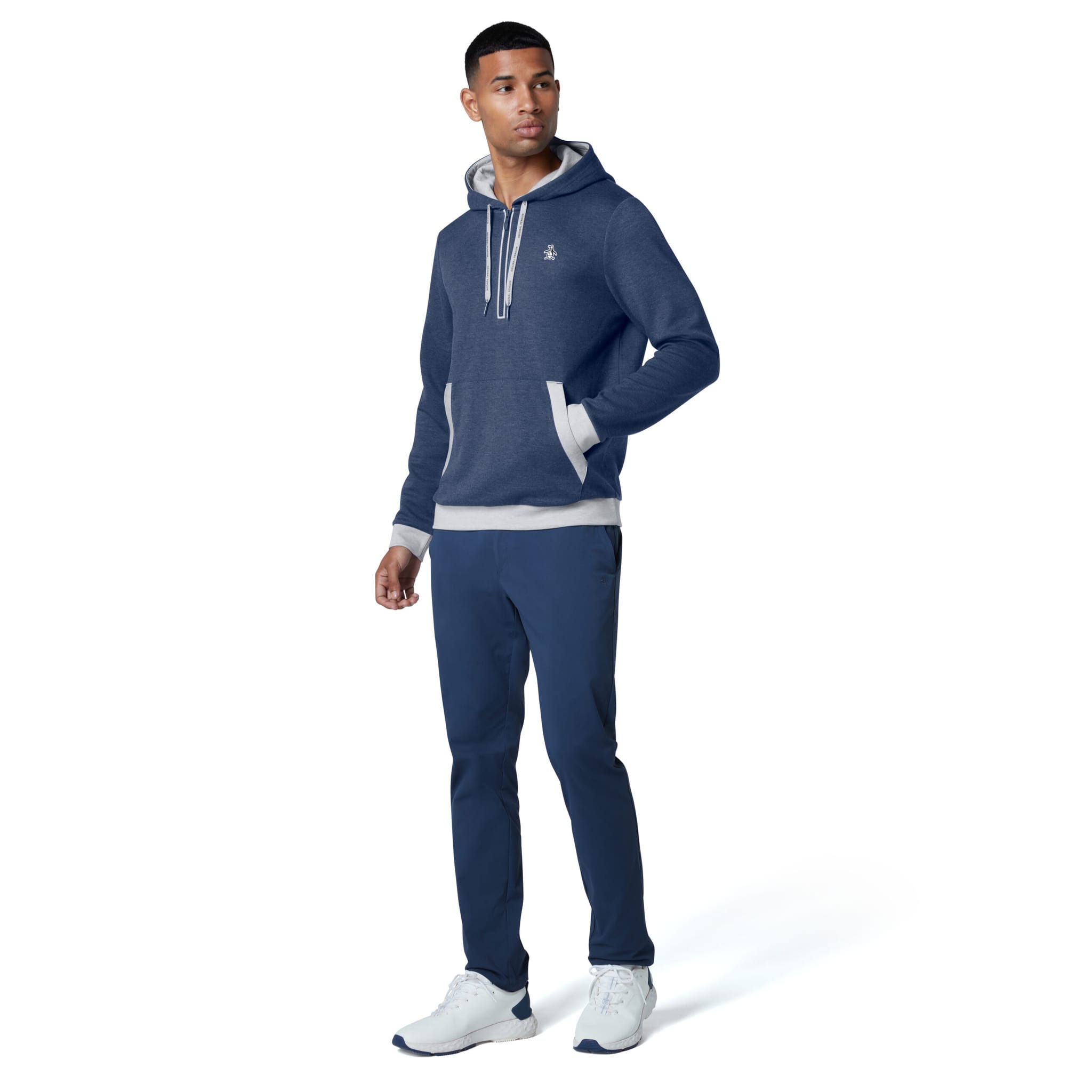 Original Penguin 1/4 Zip Colour Block Hoodie Herren