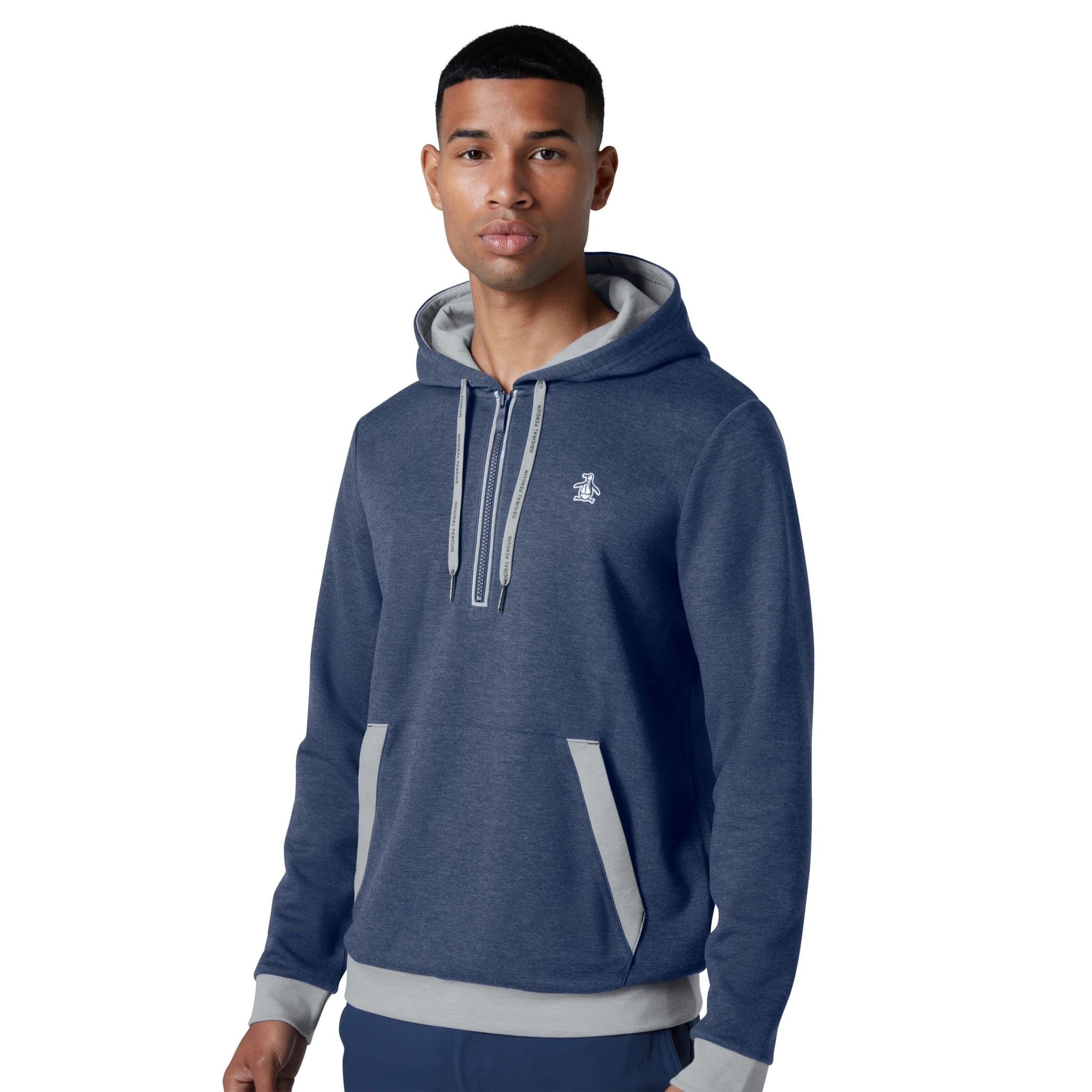Original Penguin 1/4 Zip Colour Block Hoodie Herren