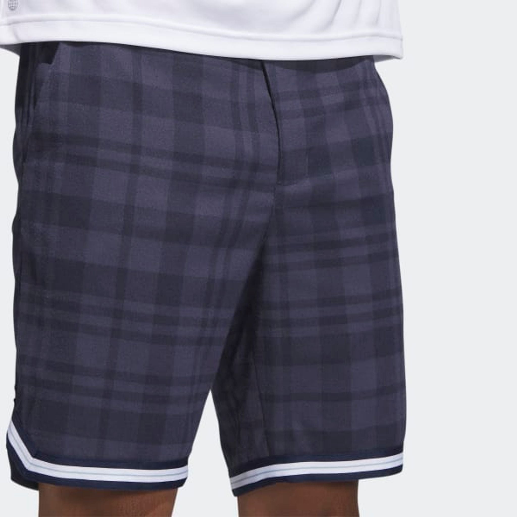 Adidas Short kariert Herren Chrome/Blue M Herren