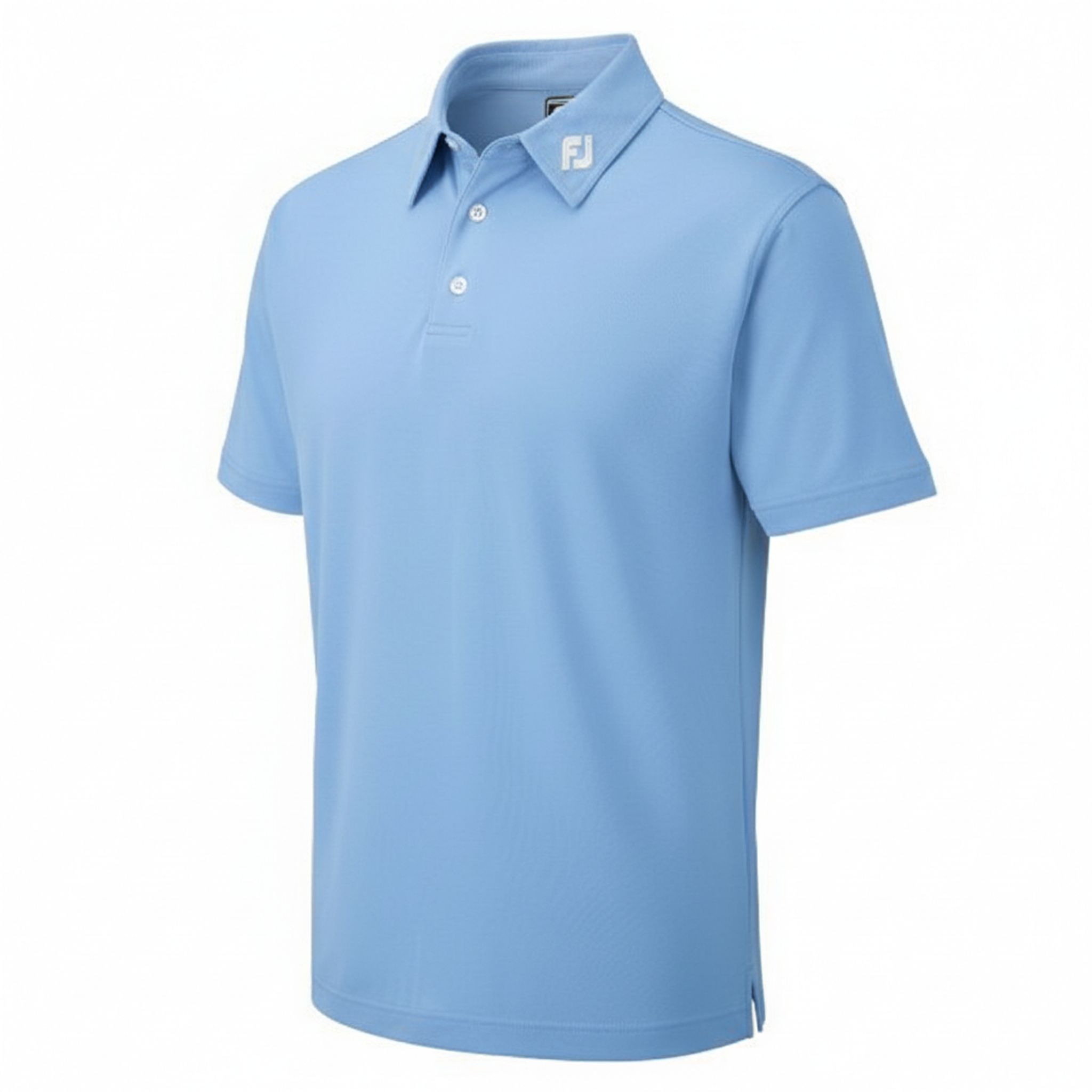 Footjoy Stretch Pique Solid Polo Hellblau "DCC"-Logo S Herren