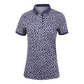 Kjus W Enya Printed SS Polo Atlanta Blau/Silber Fog Damen