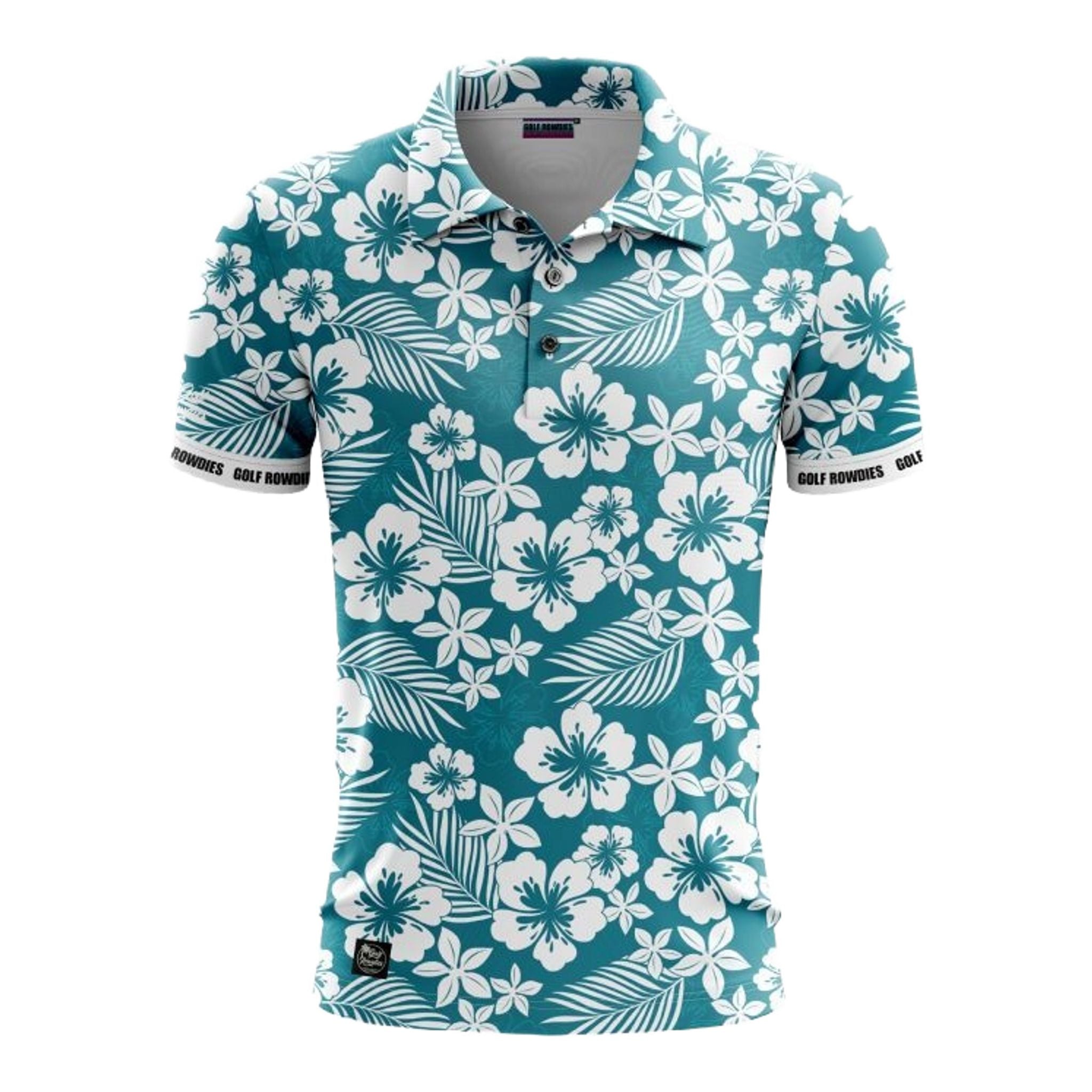 Golf Rowdies Hibiskus Poloshirt Herren